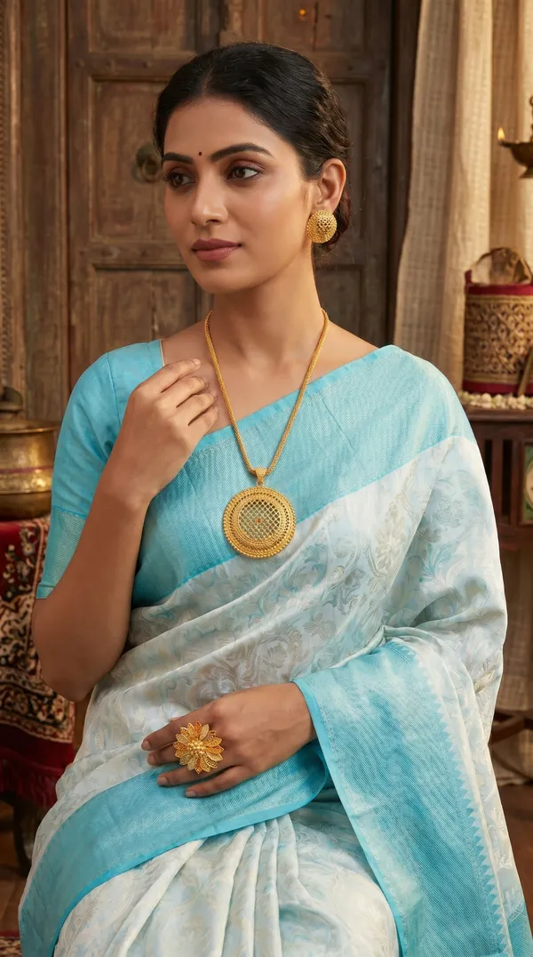 Premium_Gold_Plated_Traditional_Round_Pendant_Necklace_Set