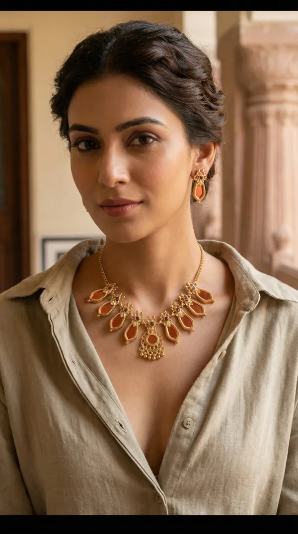 Traditional_Gold-Plated_Necklace_Set_with_Earrings