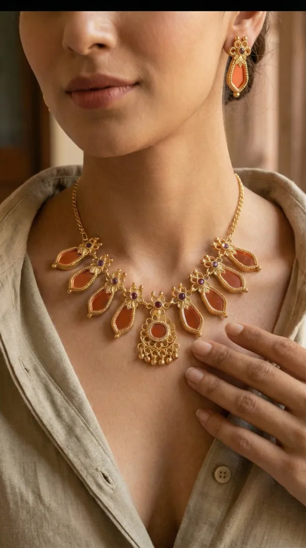 Traditional_Gold-Plated_Necklace_Set_with_Earrings