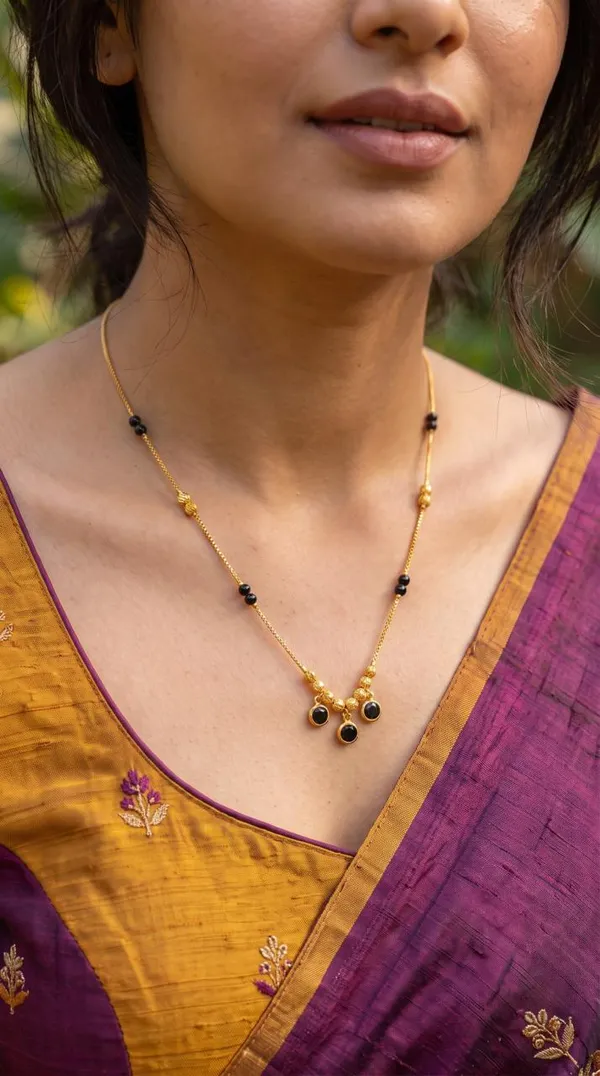Aurelia_Black_Bead_&_Golden_Charm_Mangalsutra_Necklace