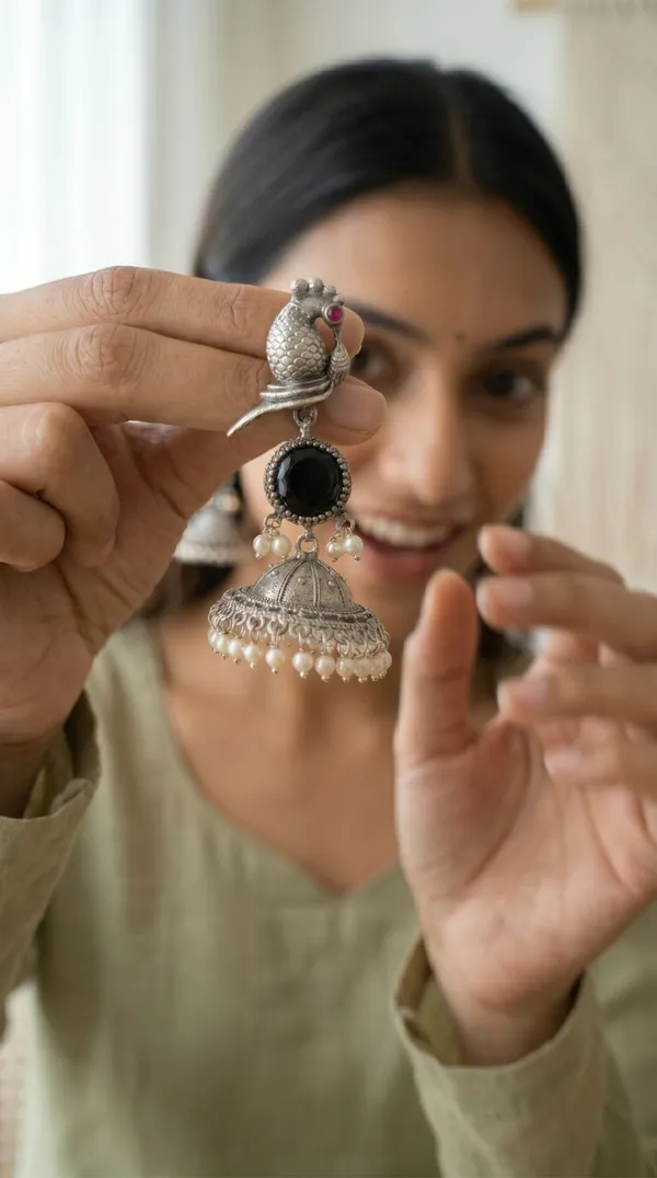 Elegant_Silver_Peacock_Jhumka_Earrings_for_Women