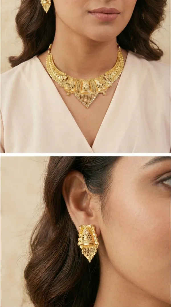 Rose_Gold_Traditional_Gold_Plated_Anti_Tarnish__Necklace_Set_With_Earrings_For_Women