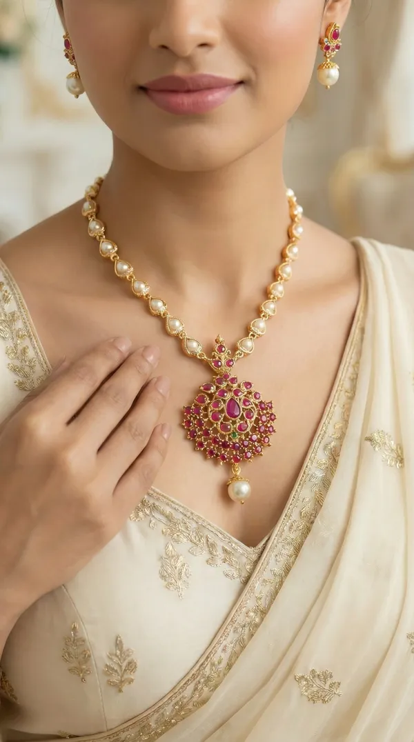 Traditional_Gold-Plated_Necklace_Set_with_Earrings