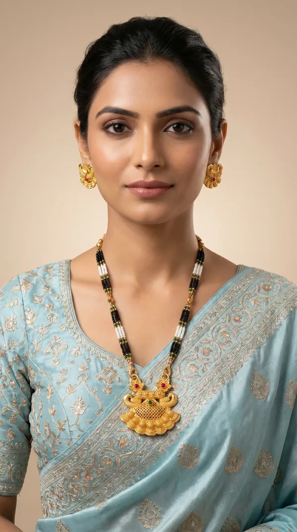Gold_Plated_Mangalsutra_Set_with_Earrings