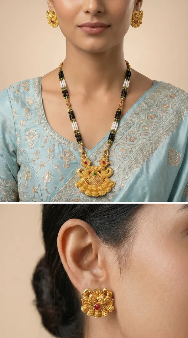 Gold_Plated_Mangalsutra_Set_with_Earrings