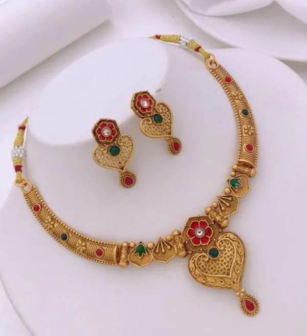 Heart_Motif_Gold-Tone_Necklace_Set_with_Multicolor_Stone_Detailing