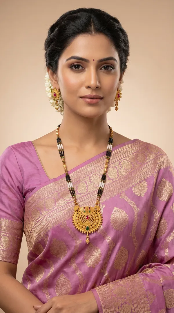Gold_Plated_Mangalsutra_Set_with_Earrings