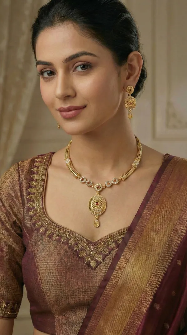 Traditional_Gold-Plated_Necklace_Set_with_Earrings