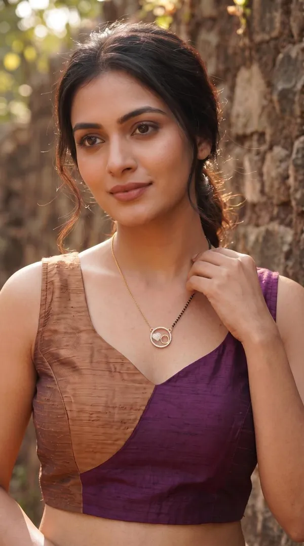 Women�s_Gold-Plated_Black_Beaded_Mangalsutra_Necklace_with_Circular_Pendant