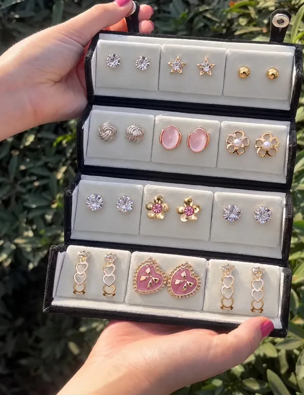 12_Pair_Trendy_Stud_Earrings_Collection_for_Women_|_Cute_Fashion_Jewelry_Set