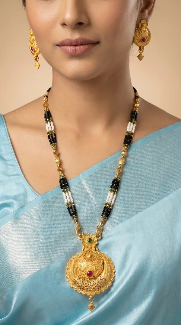 Gold_Plated_Mangalsutra_Set_with_Earrings