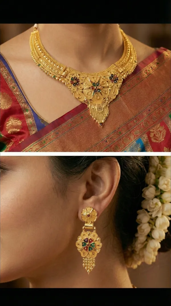 Traditional_Gold-Plated_Necklace_Set_with_Earrings