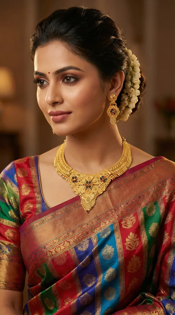Traditional_Gold-Plated_Necklace_Set_with_Earrings