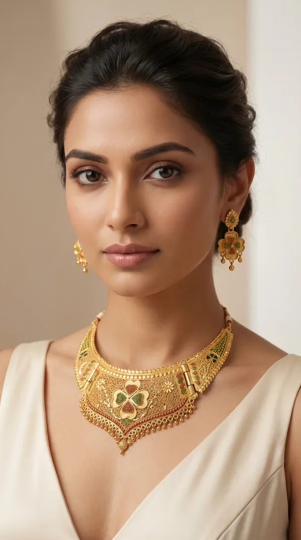 Traditional_Gold-Plated_Necklace_Set_with_Earrings