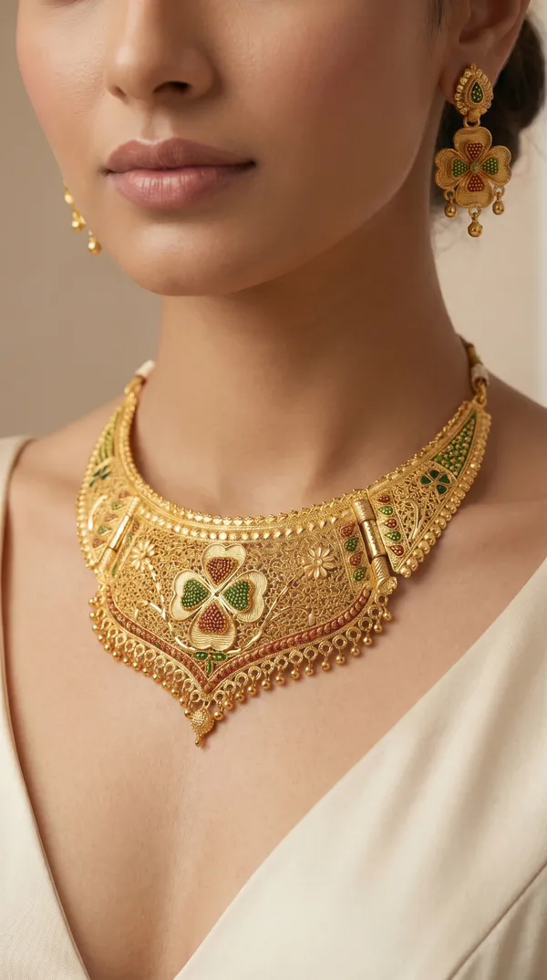 Traditional_Gold-Plated_Necklace_Set_with_Earrings