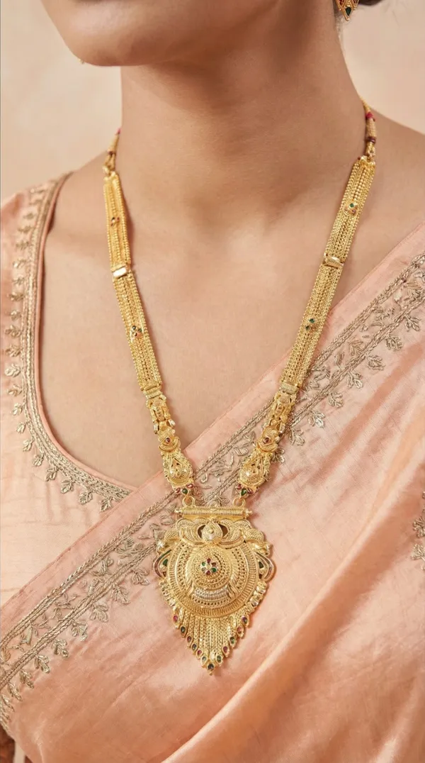Rose_Gold_Teardrop_Anti_Tarnish_Mangalsutra_With_Earrings_For_Women