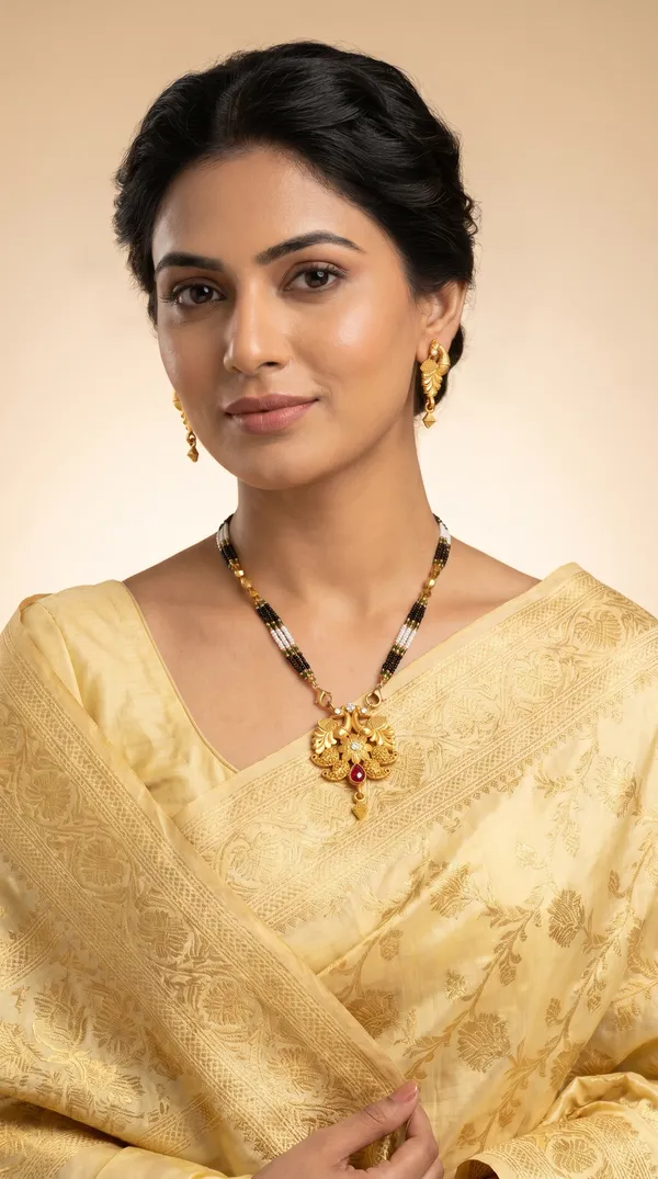 Gold_Plated_Mangalsutra_Set_with_Earrings
