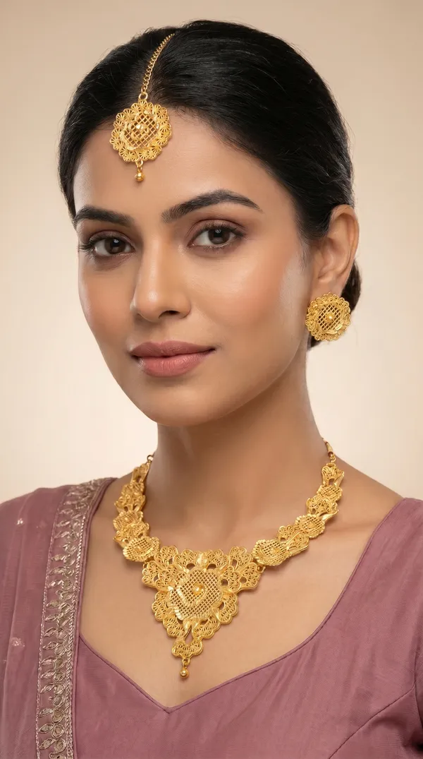 Traditional_Gold-Plated_Necklace_Set_with_Earrings