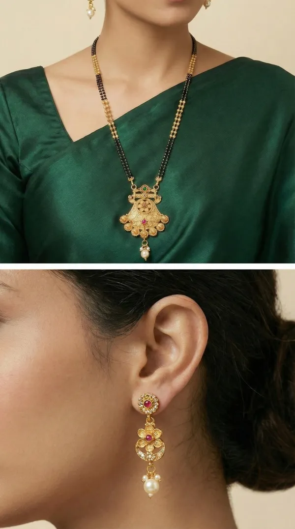 Micro_gold_plated_diamond_studed_fancy_flower_square_mangalsutra