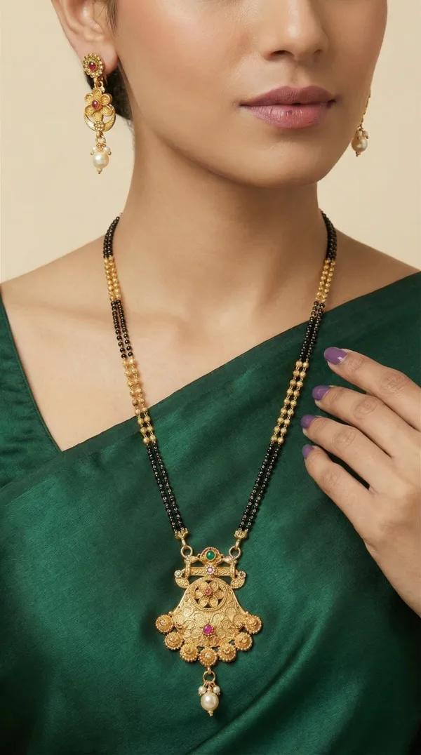 Micro_gold_plated_diamond_studed_fancy_flower_square_mangalsutra