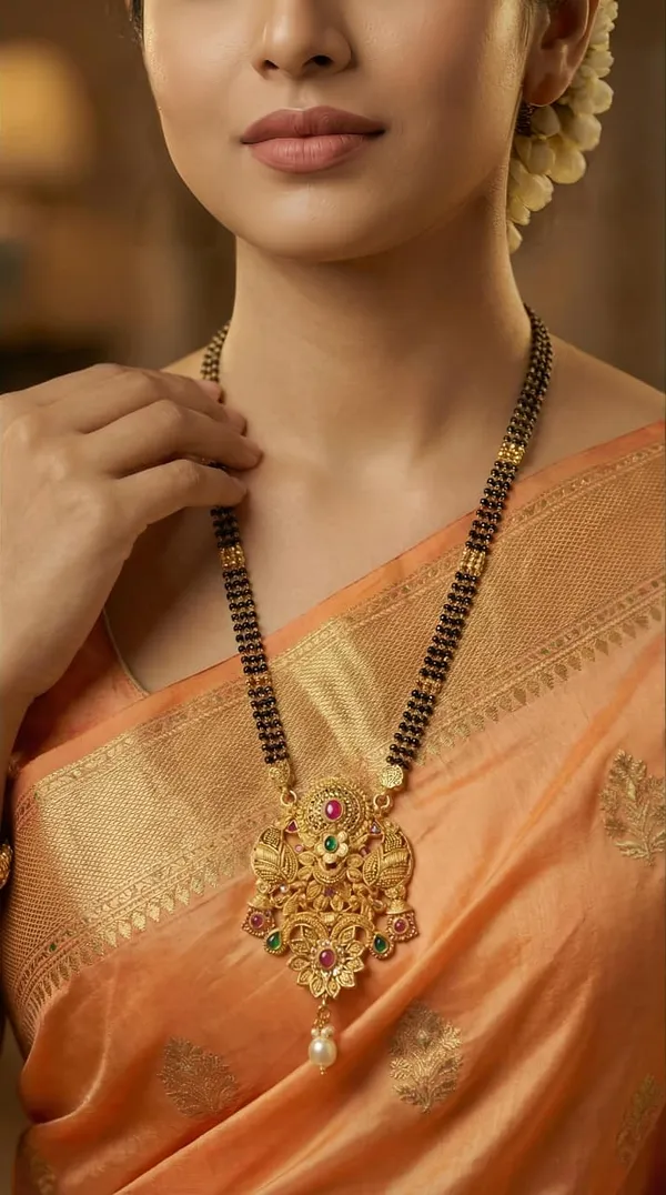 Micro_gold_plated_diamond_studed_fancy_flower_square_mangalsutra