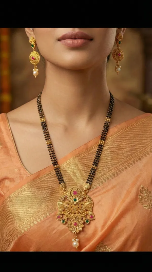 Micro_gold_plated_diamond_studed_fancy_flower_square_mangalsutra