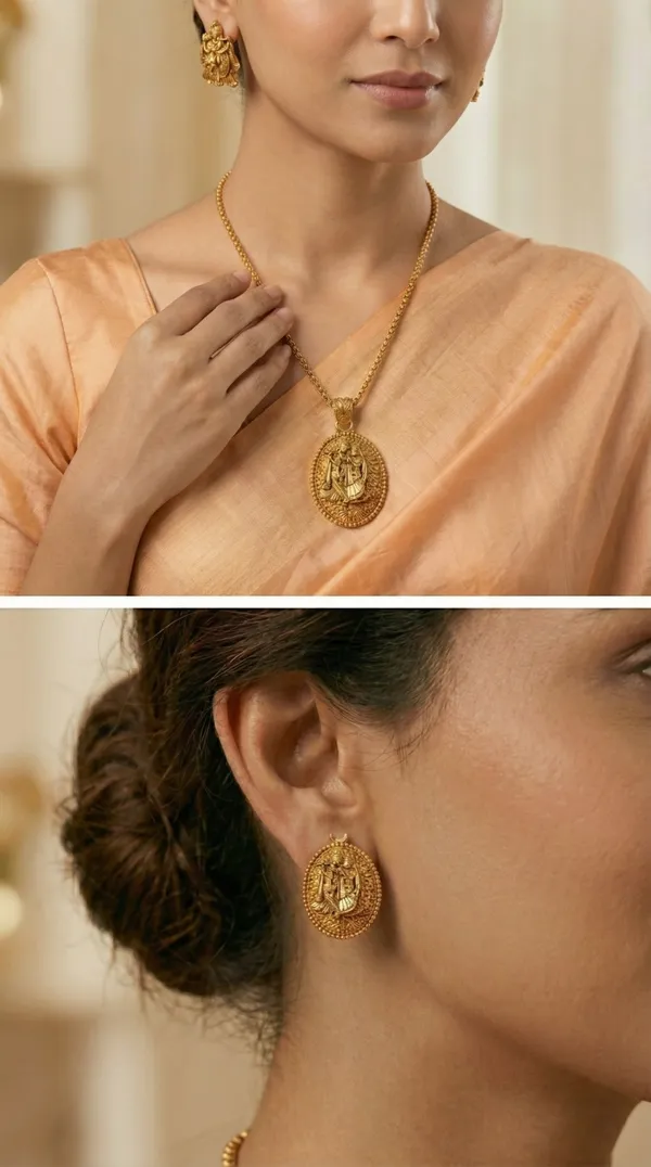 Micro_Gold_Plated_AD_Diamond_Studded_Fancy_Oval_Pendant_Set_with_Chain