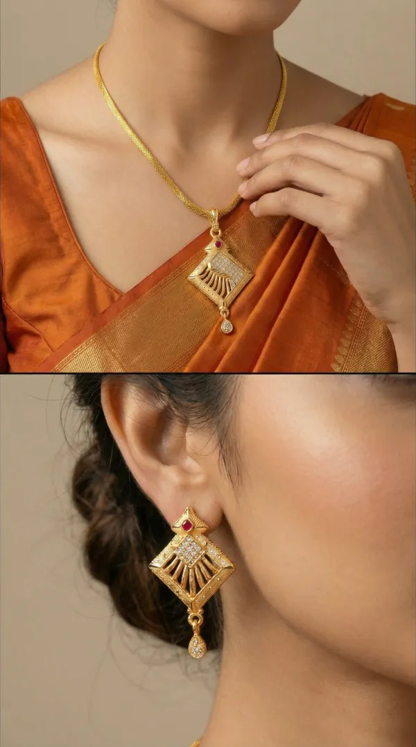 Micro_Gold_Plated_AD_Diamond_Studded_Fancy_Oval_Pendant_Set_with_Chain