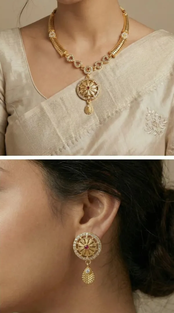Traditional_Gold-Plated_Necklace_Set_with_Earrings