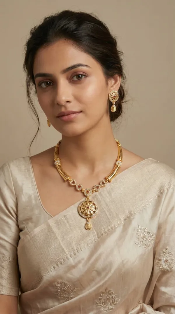 Traditional_Gold-Plated_Necklace_Set_with_Earrings