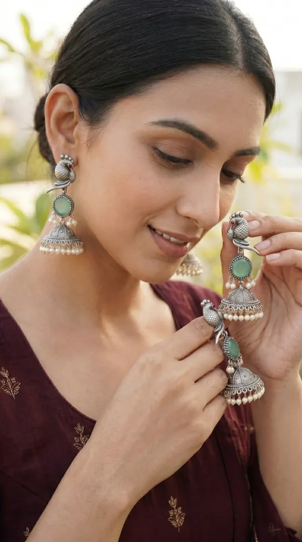Elegant_Silver_Peacock_Jhumka_Earrings_for_Women