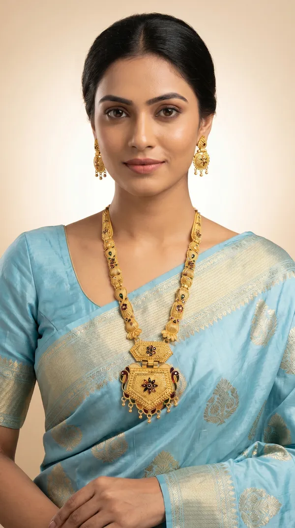 Traditional_Gold-Plated_Necklace_Set_with_Earrings