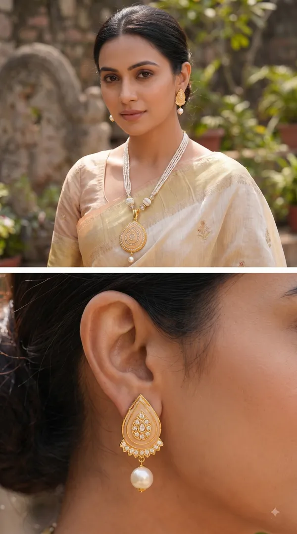 Elegant_Gold-Tone_Pearl_Necklace_Set_with_Statement_Pendant_&_Matching_Earrings