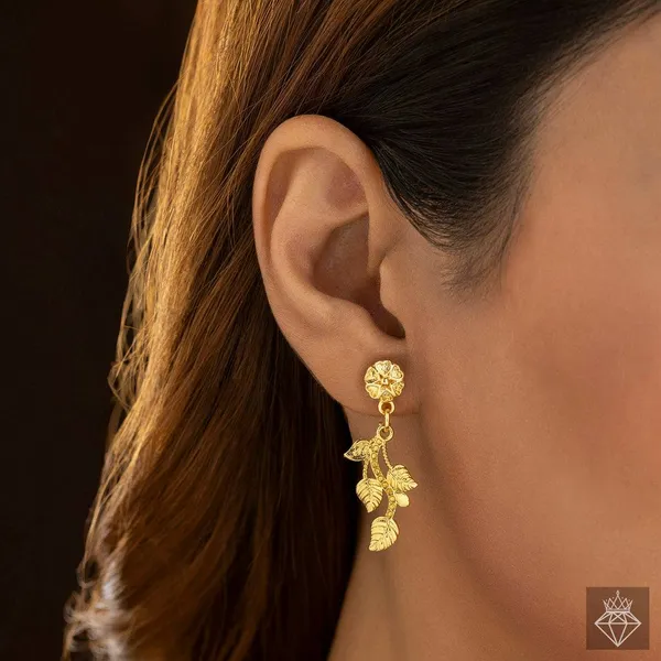 Rose_Gold_Floral_Vine_Necklace_&_Earrings_Set_with_White_Stone_Detailing