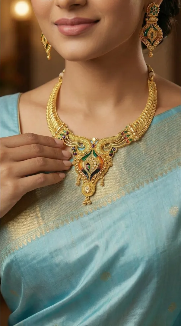 Traditional_Gold-Plated_Necklace_Set_with_Earrings