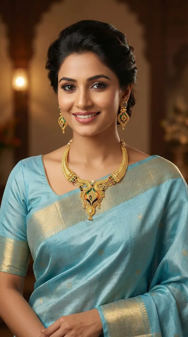 Traditional_Gold-Plated_Necklace_Set_with_Earrings
