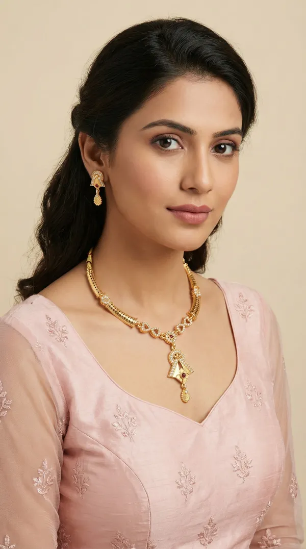 Traditional_Gold-Plated_Necklace_Set_with_Earrings