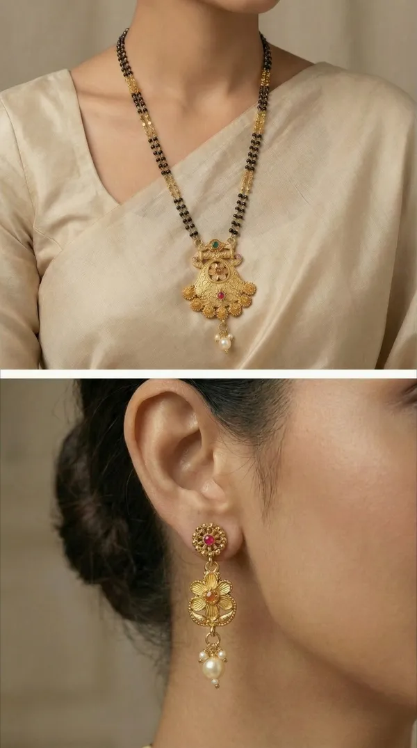 Micro_gold_plated_diamond_studed_fancy_flower_square_mangalsutra