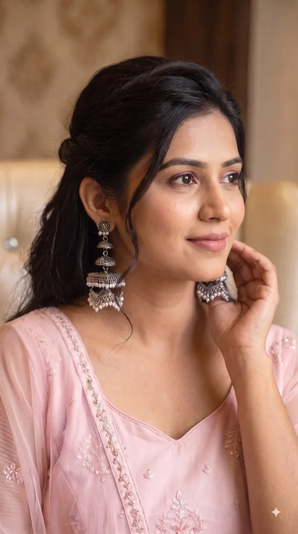 Premium_Oxidised_Silver_Square_Pearl_Jhumka_Earrings