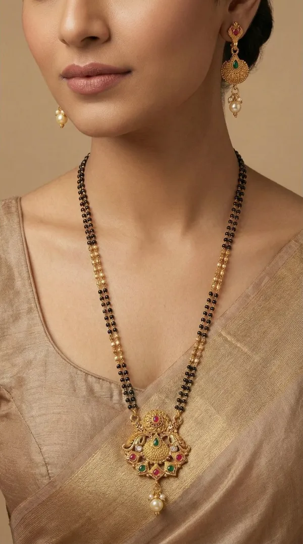 Micro_gold_plated_diamond_studed_fancy_flower_square_mangalsutra