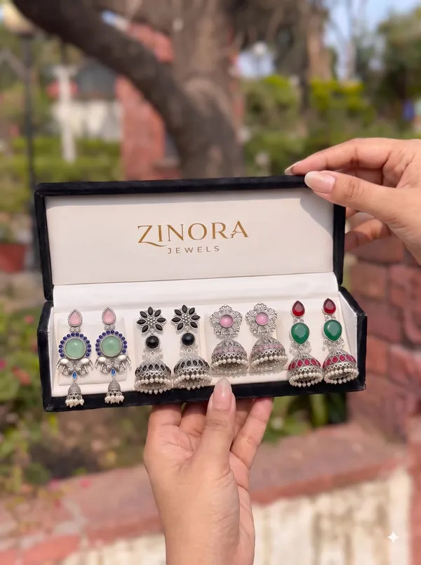 Multi-Style_Earrings_Pack_of_4_|_Modern_Fashion_Jewelry_Combo
