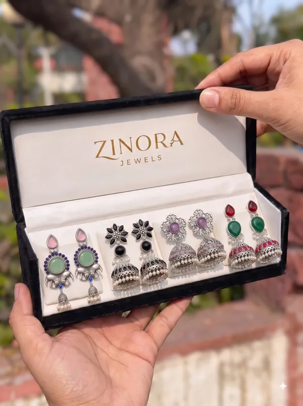 Multi-Style_Earrings_Pack_of_4_|_Modern_Fashion_Jewelry_Combo