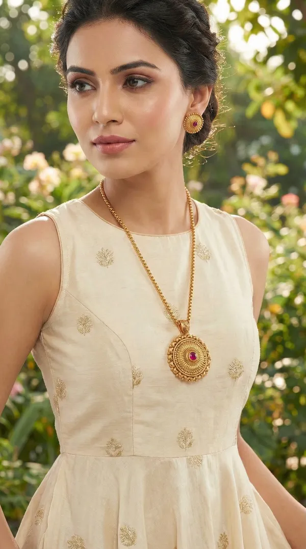 Micro_Gold_Plated_AD_Diamond_Studded_Fancy_Oval_Pendant_Set_with_Chain