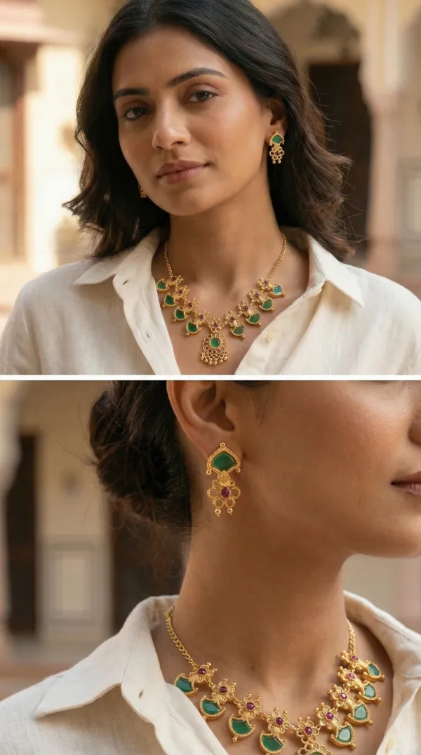 Traditional_Gold-Plated_Necklace_Set_with_Earrings