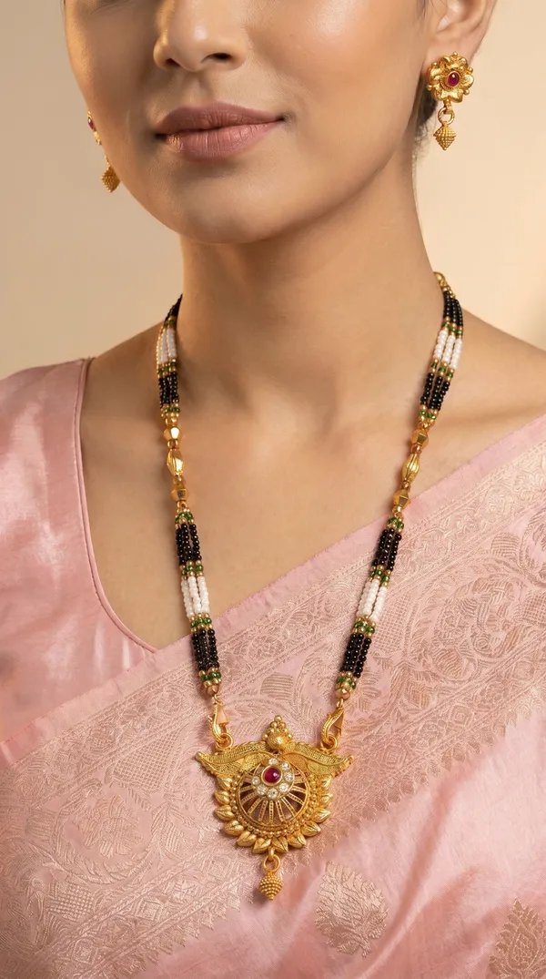 Gold_Plated_Mangalsutra_Set_with_Earrings