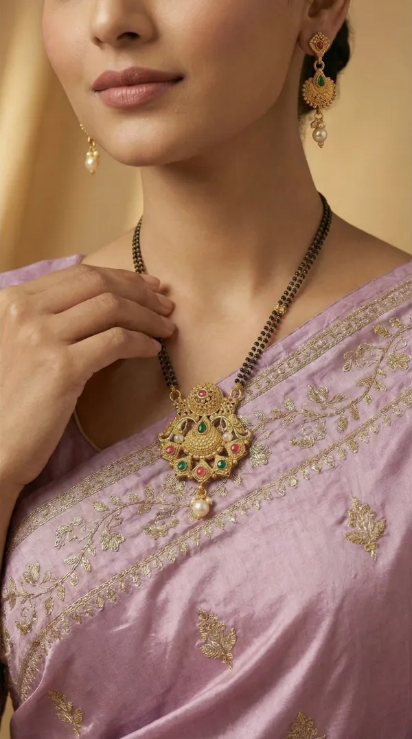 Micro_gold_plated_diamond_studed_fancy_flower_square_mangalsutra