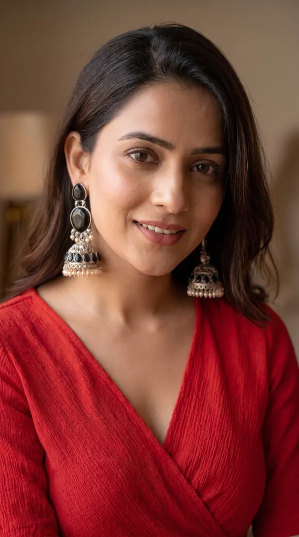 Handcrafted_Black_Stone_Antique_Oxidised_Jhumka