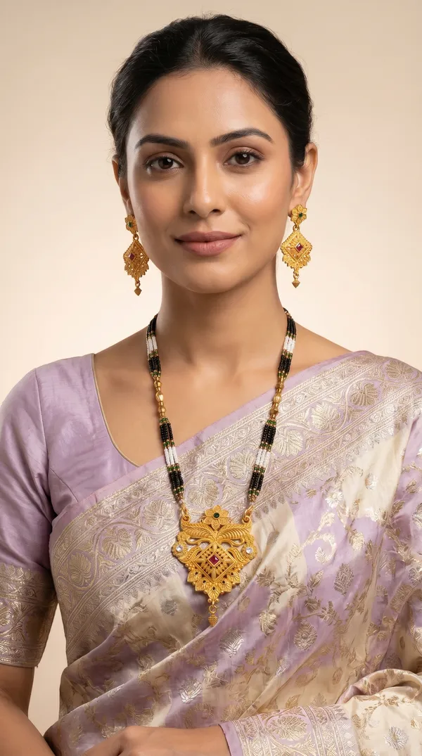 Gold_Plated_Mangalsutra_Set_with_Earrings