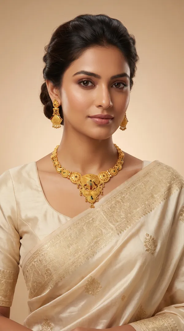 Traditional_Gold-Plated_Necklace_Set_with_Earrings