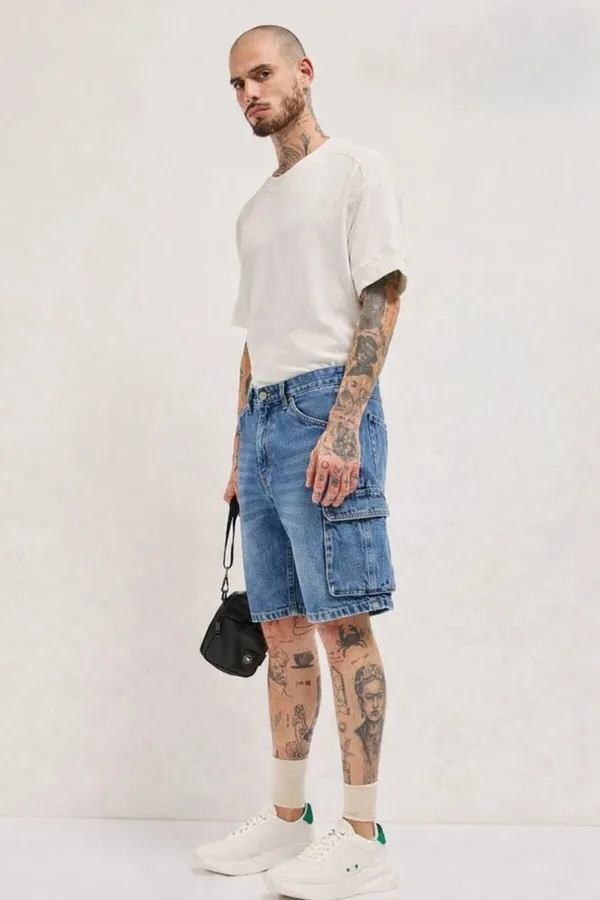 Blue_Premium_Cotton_Shorts_For_Men